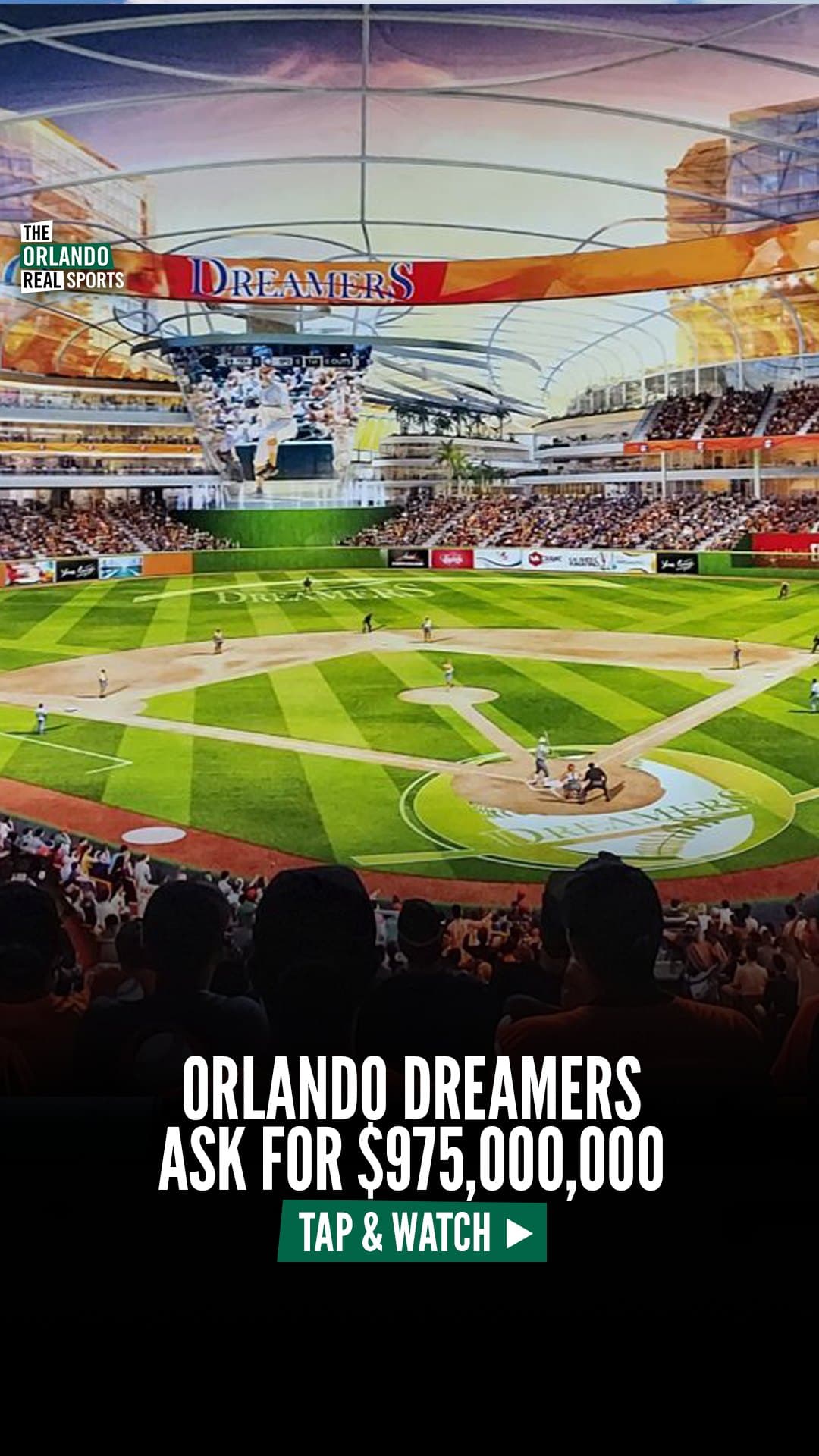 The Orlando Dreamers are requesting $975M from the Tourism Development Tax for their proposed MLB stadium. Comment…